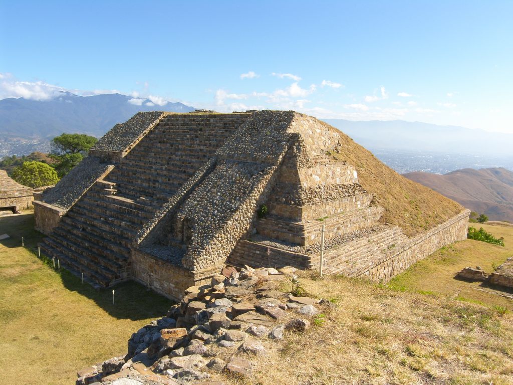 Monte Alban archaeological site in Mexico
